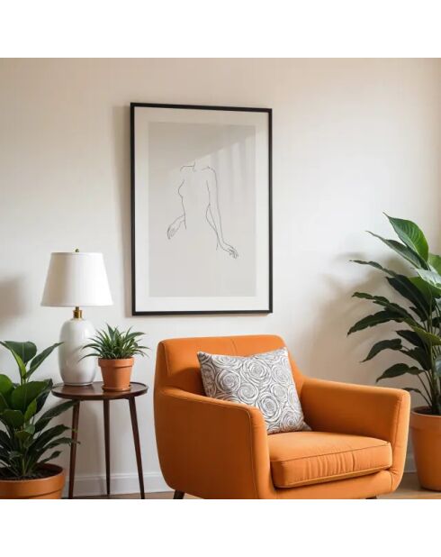 Dipinto di donna con linea X - 50x70 cm