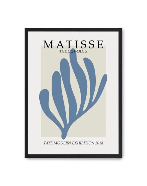 Peinture abstraite bleue - 50x70 cm