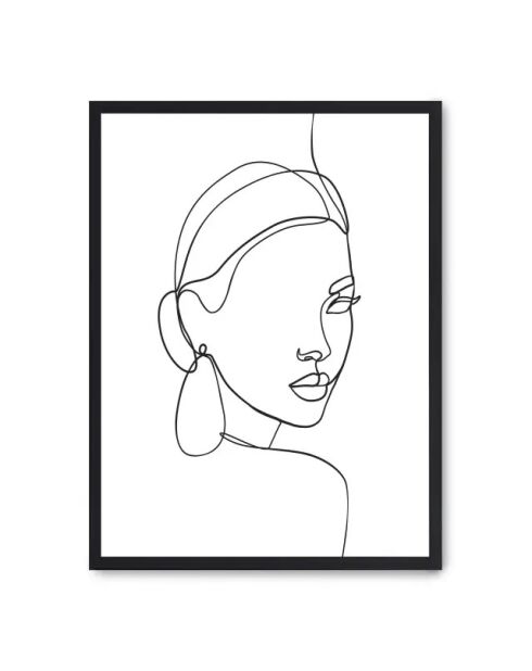 Dipinto di donna con linea III - 50x70 cm