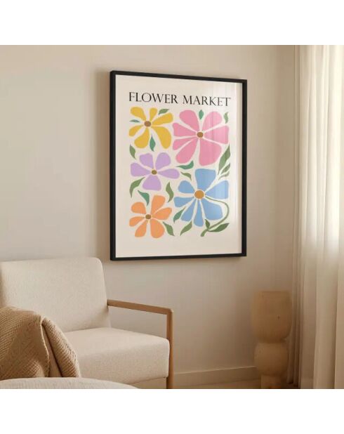 Dipinto mercato dei fiori V- 50x70 cm