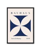 Pittura floreale blu Bauhaus - 50x70 cm