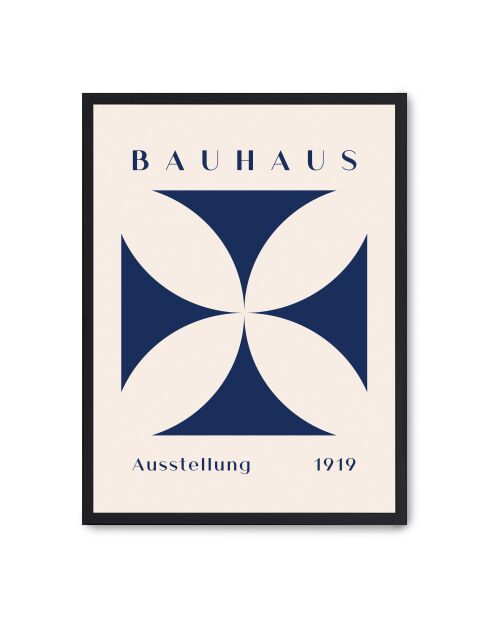 Pittura floreale blu Bauhaus - 50x70 cm