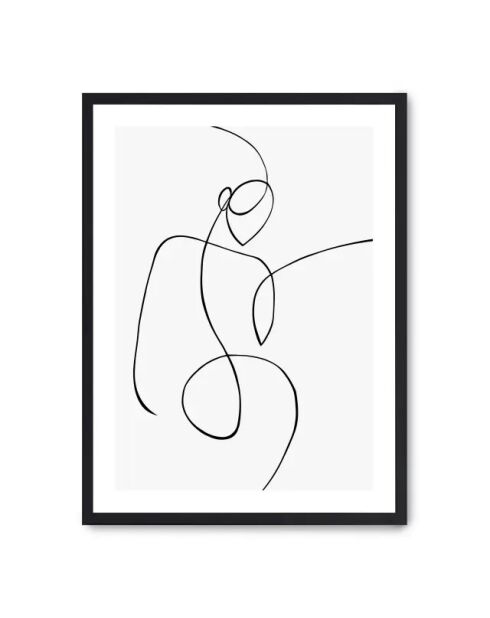 Peinture de femme au trait vII - 50x70 cm