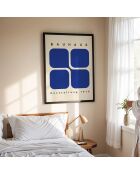 Gemälde der blauen Formen von Bauhaus III - 50x70 cm