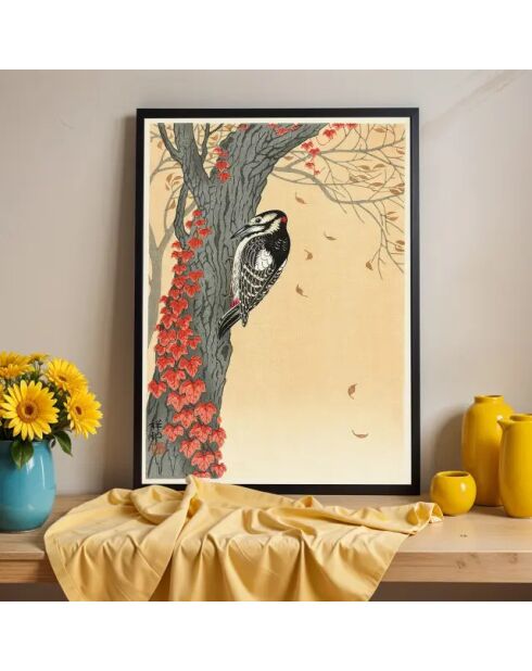 Pittura autunnale con uccelli - 50x70 cm