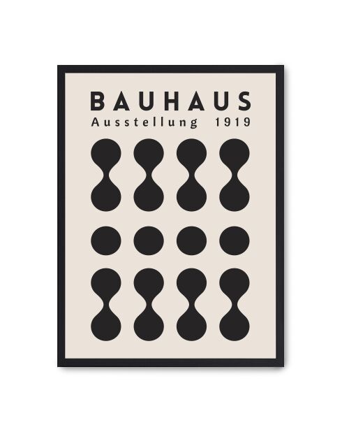 Bauhaus schwarzes Punktgemälde - 50x70 cm