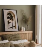 Schilderij van een palmboomboog - 50x70 cm