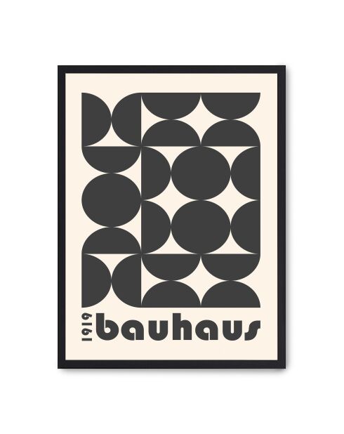 Quadro a forma nera Bauhaus I -50x70 cm
