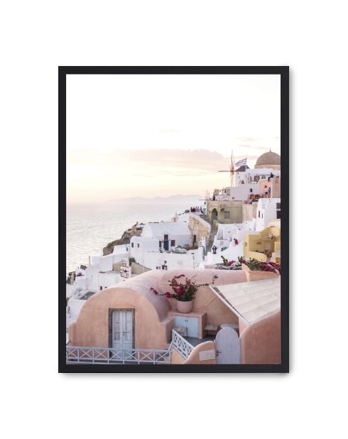 Peinture soleil santorin - 50x70 cm