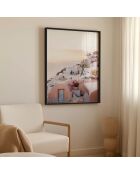 Peinture soleil santorin - 50x70 cm