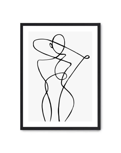 Peinture de femme au trait VI - 50x70 cm