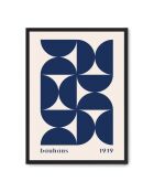 Peinture Bauhaus formes bleues II - 50x70 cm
