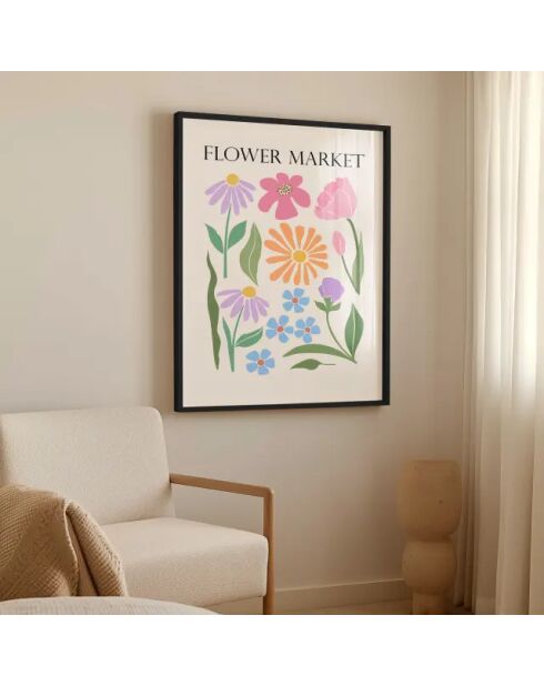 Dipinto del mercato dei fiori IV - 50x70 cm