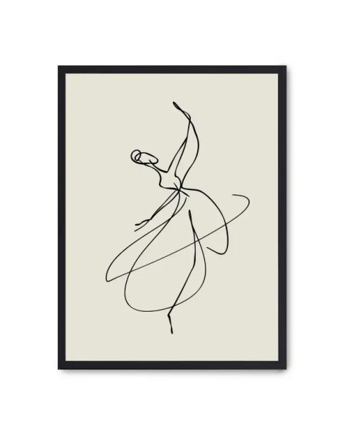 Dipinto di donna con linea XVI - 50x70 cm