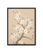 Peinture des fleurs de cerisier blanches - 50x70 cm