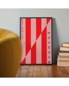 Dipingere linee rosse e rosa - 50x70 cm