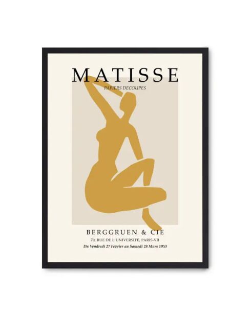 Peinture de nu jaune - 50x70 cm