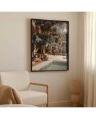 Peinture jungle et piscine - 50x70 cm