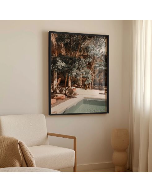 Peinture jungle et piscine - 50x70 cm
