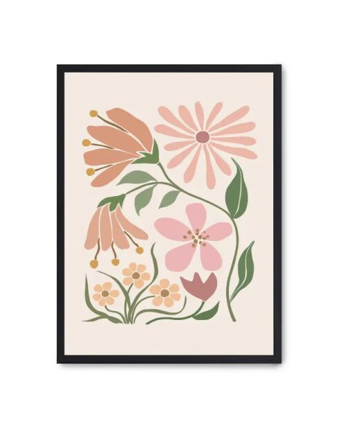 Peinture marché aux fleurs II - 50x70 cm