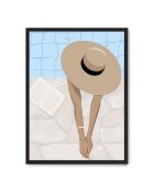 Peinture au bord de la piscine se détendre - 50x70 cm