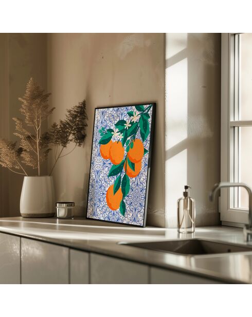 Dipinto raffigurante un grappolo di arance - 50x70 cm