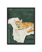 Quadro gatto addormentato - 50x70 cm