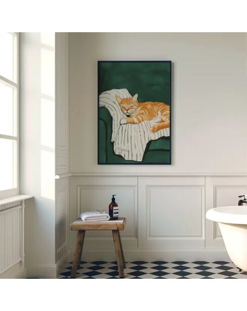 Quadro gatto addormentato - 50x70 cm