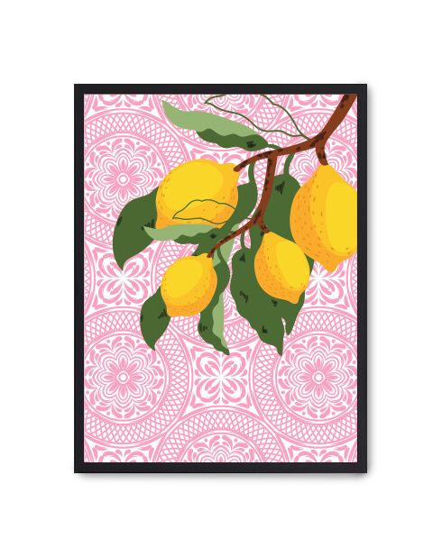 Dipinto raffigurante un mazzo di limoni - 50x70 cm