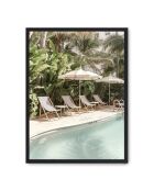 Peinture la sérénité au bord de la piscine - 50x70 cm