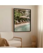 Peinture la sérénité au bord de la piscine - 50x70 cm