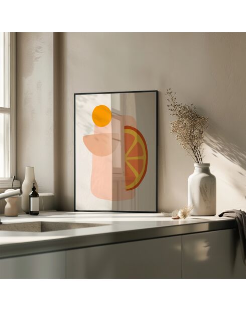 Pittura astratta con frutta - 50x70 cm