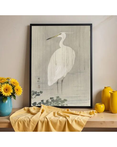 Dipinto di una garzetta bianca - 50x70 cm