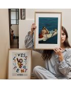 Ensemble composé de deux cadre avec marco noire - 50x70 cm