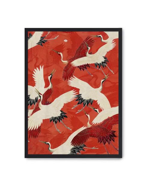 Dipinto di gru rosse - 50x70 cm