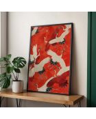 Dipinto di gru rosse - 50x70 cm