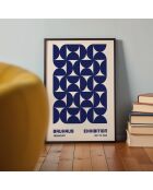 Dipinto delle forme blu del Bauhaus I -50x70 cm