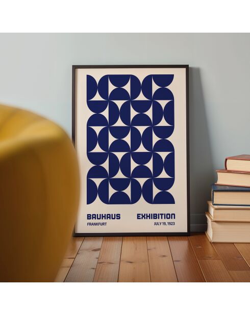 Dipinto delle forme blu del Bauhaus I -50x70 cm