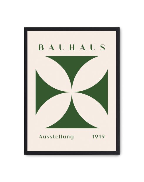 Peinture de fleur verte Bauhaus - 50x70 cm