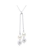 Collier Duo en Argent & Perles de culture d'eau douce blanc naturel