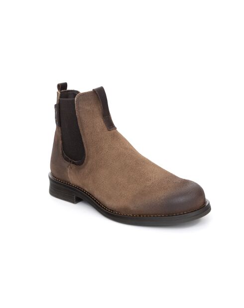 Bottines Sirel Chelsea en daim marron
