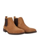 Bottines Chelsea Sebron en daim marron