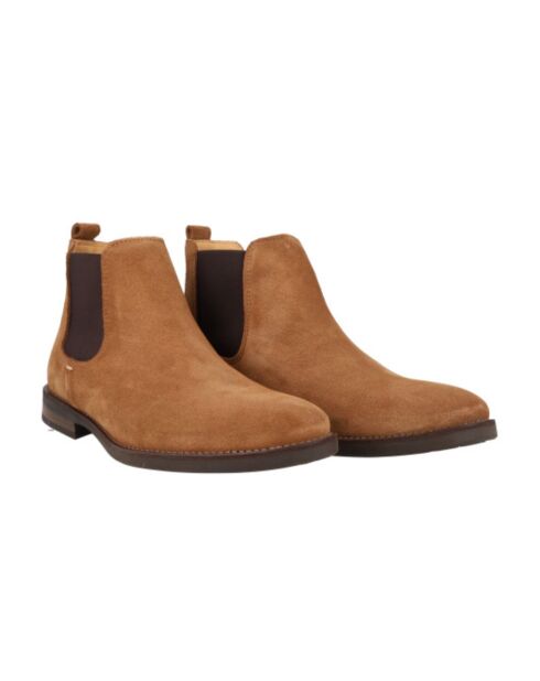 Bottines Chelsea Sebron en daim marron