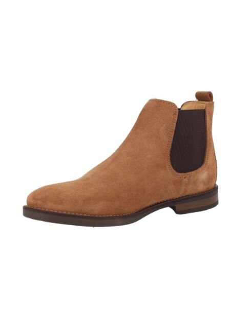 Bottines Chelsea Sebron en daim marron