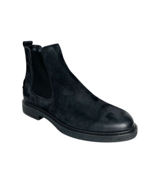 Tomel schwarze Lederstiefel