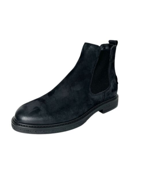 Tomel schwarze Lederstiefel