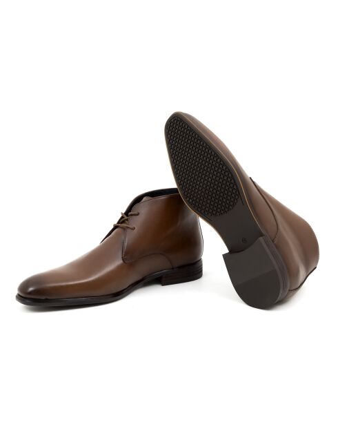 Braune Lederstiefel Parumen