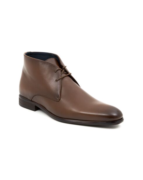 Braune Lederstiefel Parumen