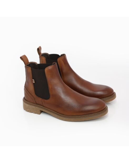 Boots Chelsea Taker en cuir marron