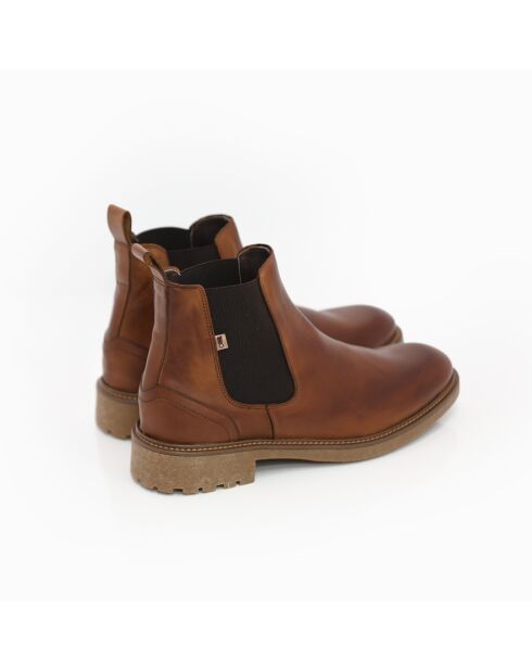 Boots Chelsea Taker en cuir marron